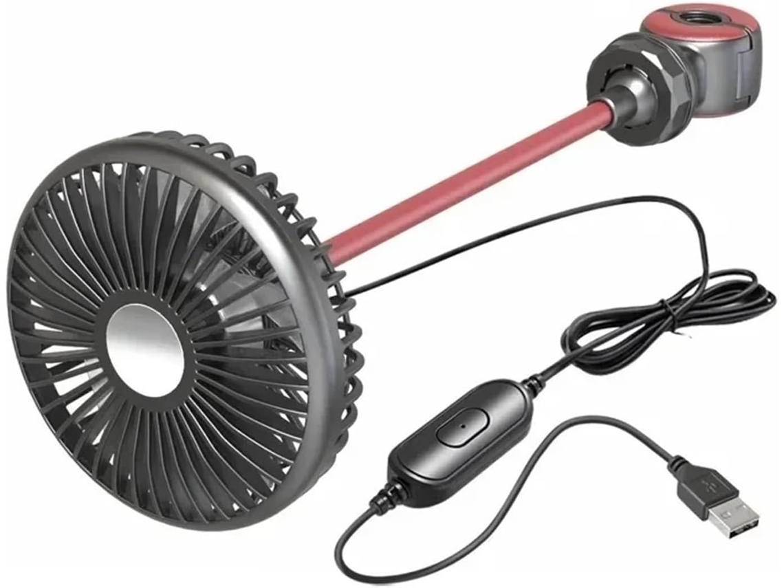 Ventilador Portátil De Carro Com Duas Cabeças, Ventilador De Carro Usb Com Duas Cabeças, Mangueira De Ar Resfriamento