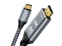 Cabo Hdmi 2.1 Para Usb-c 8k@60hz 4k@144hz 2k@240hz 48gbps 2 Metros*