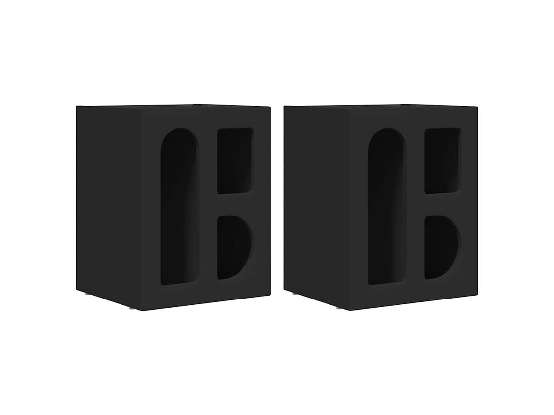 Mesa de cabeceira 2 Pcs Preto 40 X 35 X 50 Cm MAISON EXCLUSIVE
