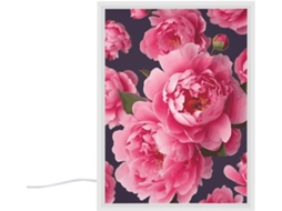 Luminária de mesa com design de flor de peônia, ideal para quarto, sala de estar, escrivaninha e mesa de computador.