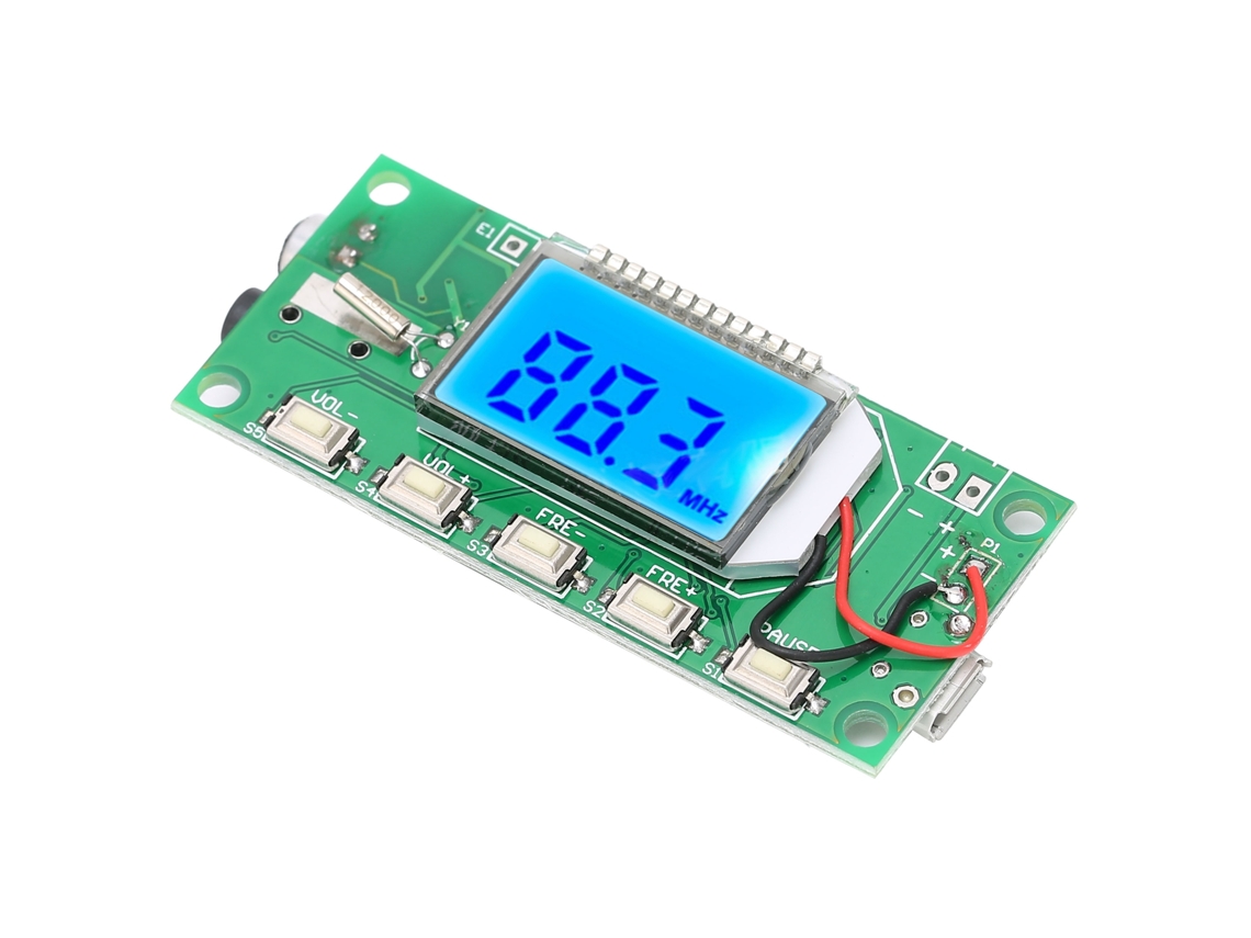 Módulo Transmissor Fm Digital Estéreo Com Lcd 87-108mhz