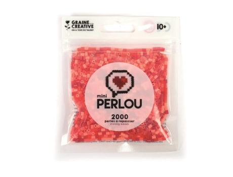 Mini contas de engomar Perlou Camaieu 4 cores Vermelho Opaco - Perlou