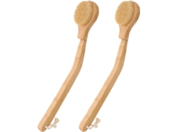 Lurelia Conjunto De 2 Buchas Vegetais De Banho Para Duche, Bucha Vegetal, Cabo Longo E Cerdas Macias, Uso Diário Confortável