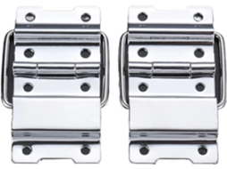 2 Peças De Dobradiças Decorativas Com 8 Furos Para Portas Flight Cases, Caixas De Ferramentas, Armários, Malas E