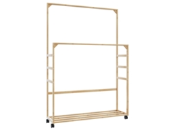 Clothes Rack, Clothes Racks Vidaxl Marrom Bambu