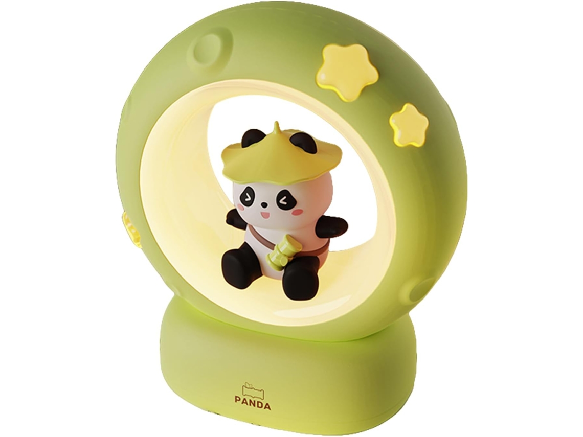 Abajur De Mesa Fofo Com Panda E Lua
