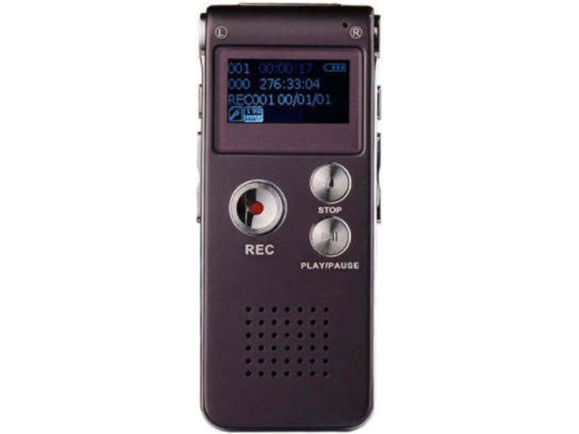 Mini Gravador Digital Memória Flash Usb / Mp3 Player-16Gbroxa