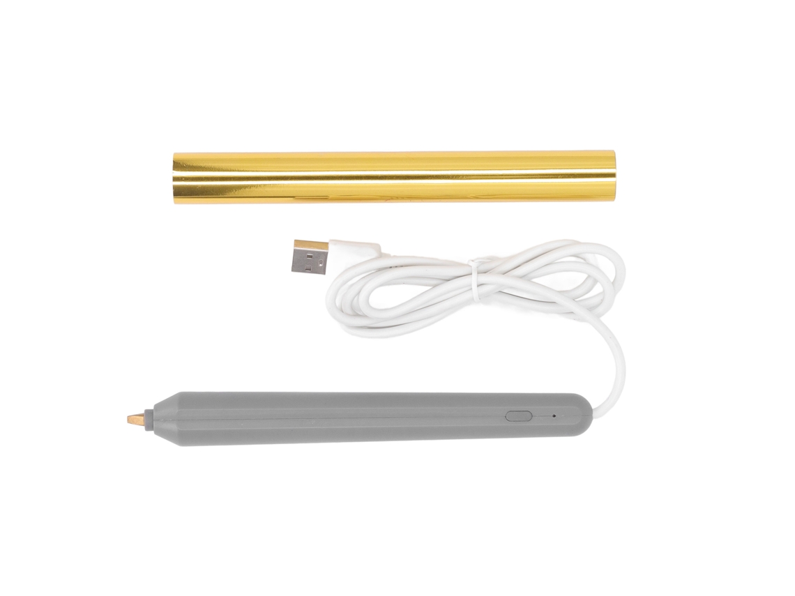 Laxiscreed Caneta De Folhas Para Hot Stamping Com Aquecimento Usb E Relevo