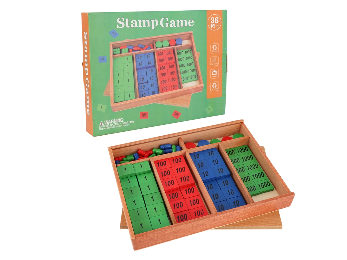 Primerox jogo de Carimbo de Madeira para Crianças Pré escolares: Aprendendo Matemática Brincando