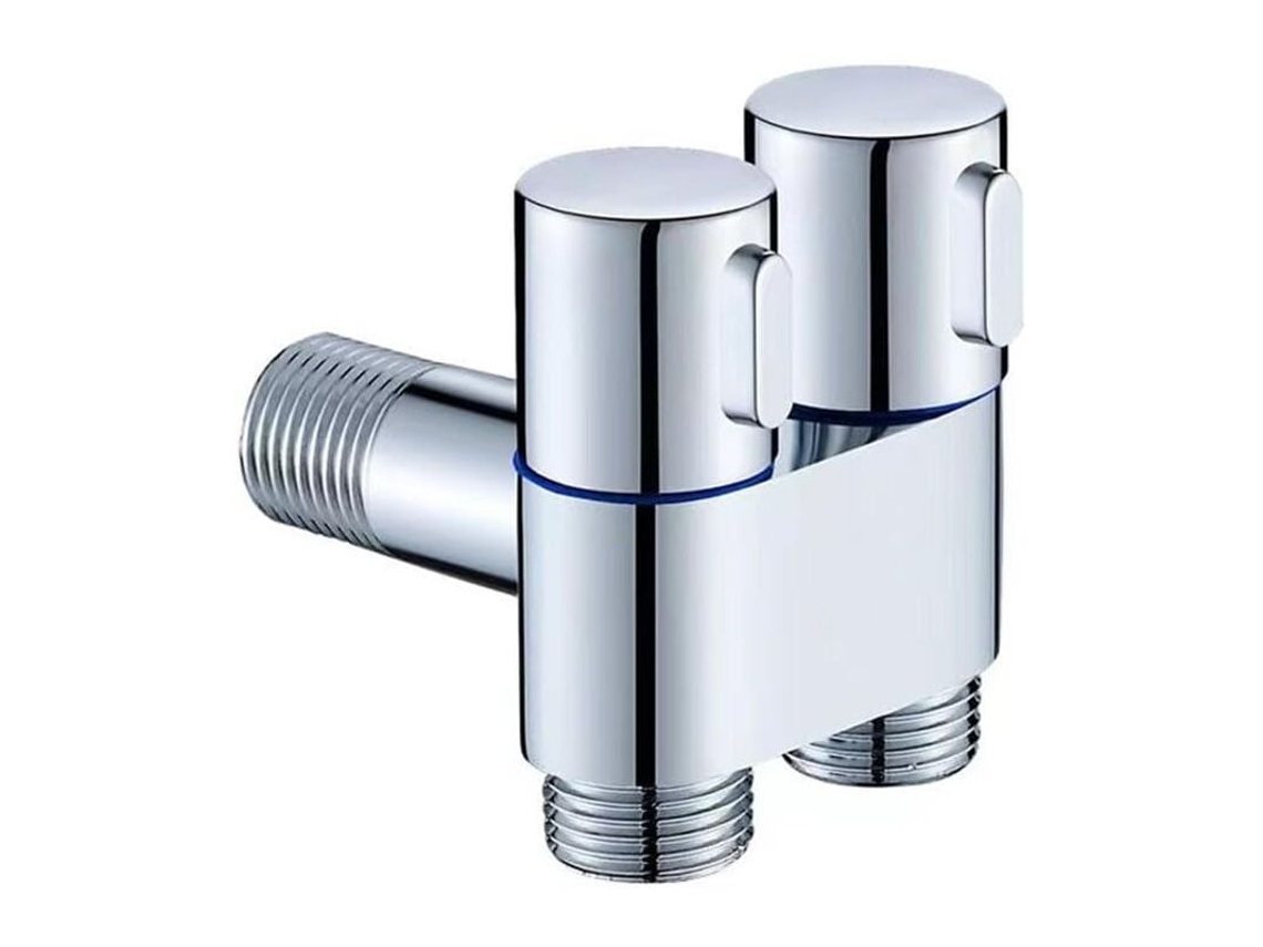 Válvula Angular De Controle Duplo, G1/2 1 Entrada Duas Saídas, Misturador De Máquina De Lavar Roupa Com Controle Duplo