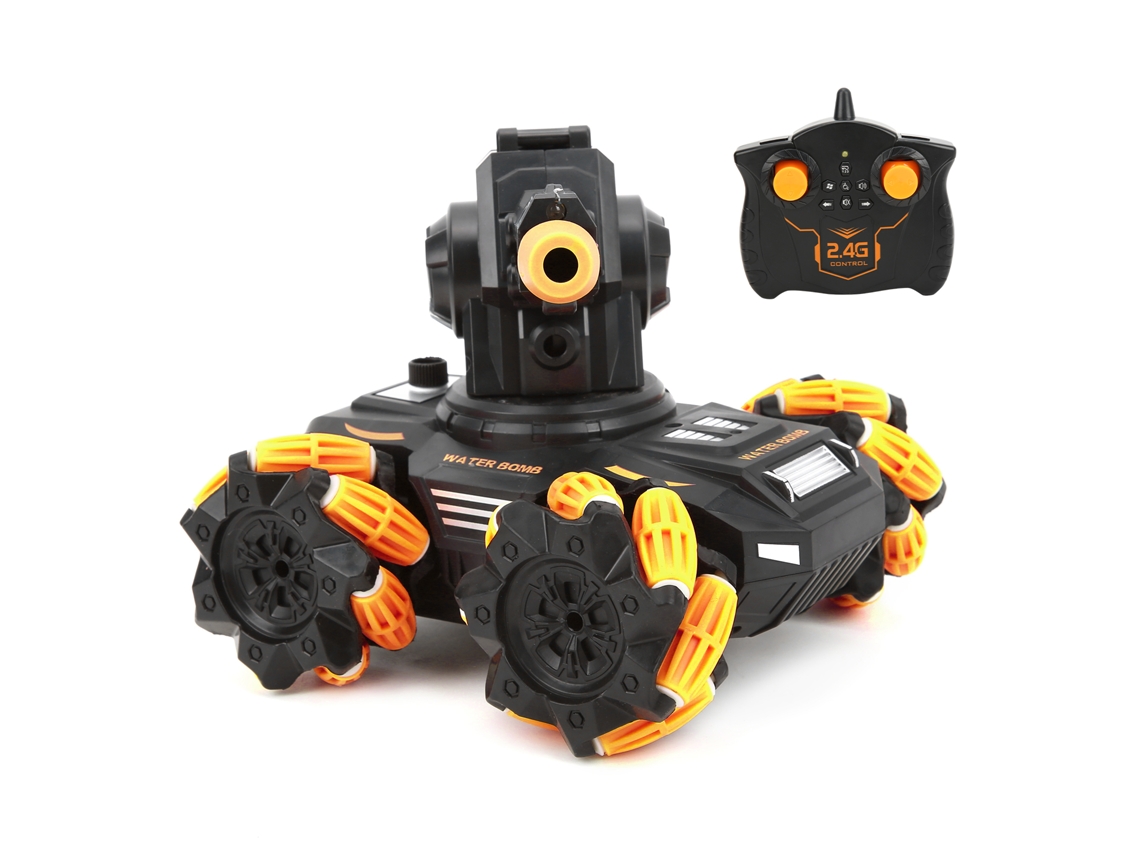 Carro de Controle Remoto 2.4GHz com 7 Rodas Laranja S/MARCA