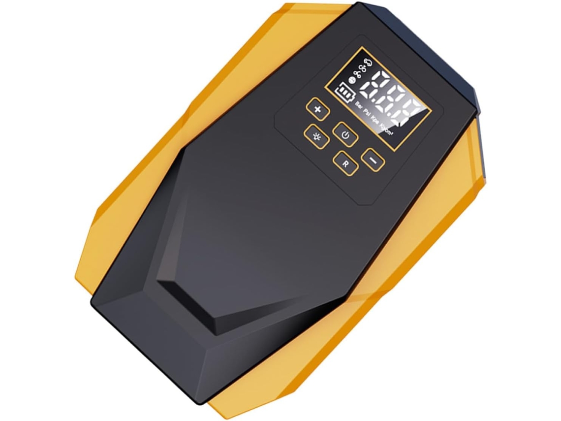 Compressor De Ar Elétrico Portátil Em Abs Para Pneus, Com Desligamento Automático.