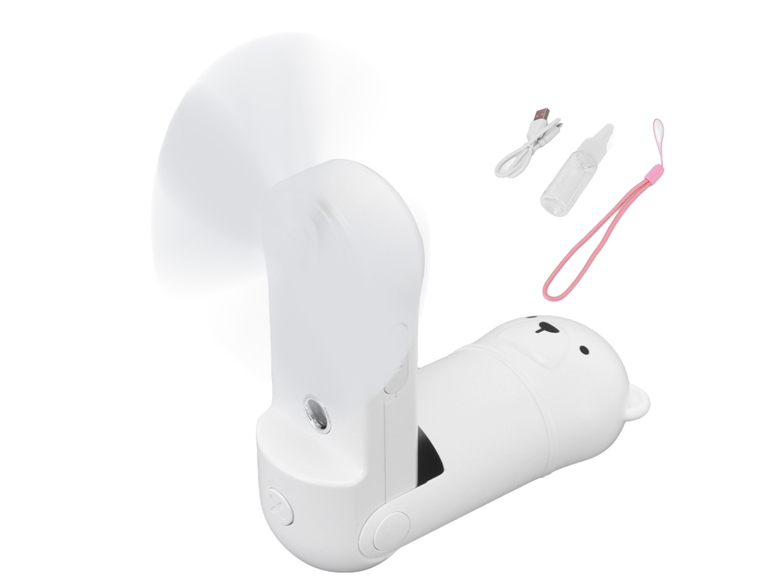 Ventilador Portátil Plegable Con Humidificación Blanco