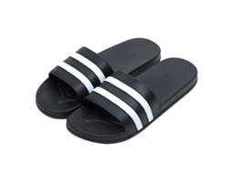 Chinelo de banho Baok, leve, confortável, antiderrapante e com biqueira aberta, para homens e mulheres no verão, preto, tamanho 38-39, adequado para quem calça 37-38.