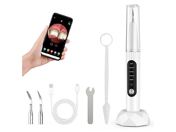 Ultra Sônico Dentes Limpador Placa Removedor Cálculo Removedor Portátil Casa Dentes Elétricos Limpador Yizhood M858 Branco