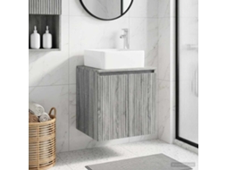 Vidaxl Vaidade Com Pia Suspensa Sonoma Cinzento 49,5 X 41 X 63 Cm