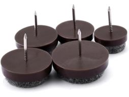 Orfofe 32-protetores De Piso Antiderrapantes Para Móveis, 17mm, Em Feltro Marrom, Para Cadeiras E Mesas, Silenciosos