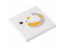 Quadro Bordado PIRULOS 30 x 30 Urso Amarelo