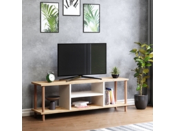 Móvel de TV [EN.CASA] (Bege - Placa de Aglomerado, Madeira de Faia - 43 x 120 x 29 cm)