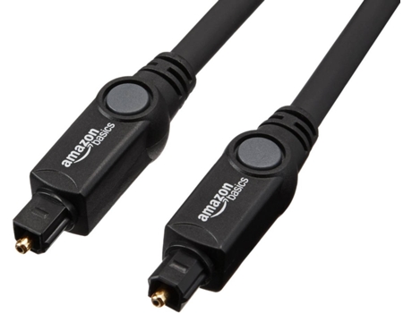 Cabo Fibra Ótica AMAZONBASICS (Toslink - 1.8 m - Preto)
