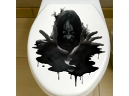Jm Life Halloween Mur Cassé Horreur Femme Fantasma Adesivos De Parede Wc Salle De Bain Decoração Murale (2 Conjuntos)