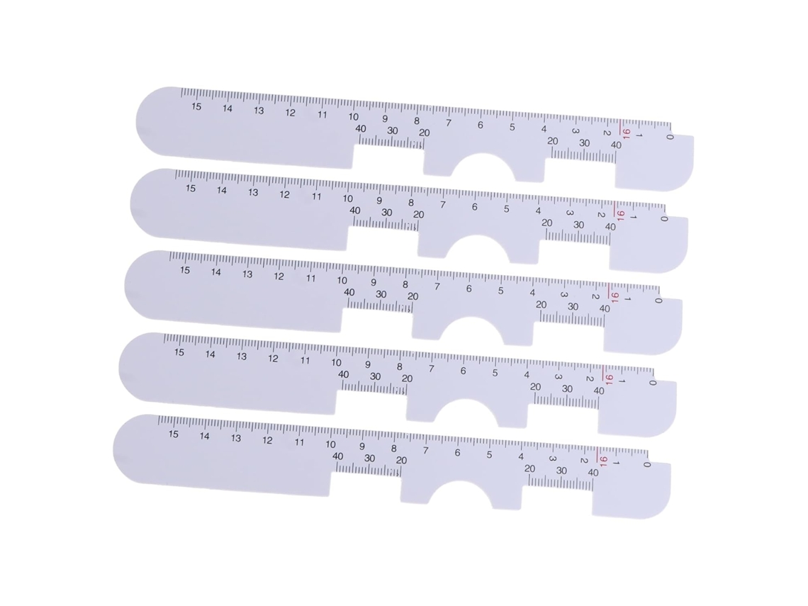 Lurelia Régua Pupilar 15 Peças Em Plástico 05 Cm Com Flexível E Portátil Para Ótica