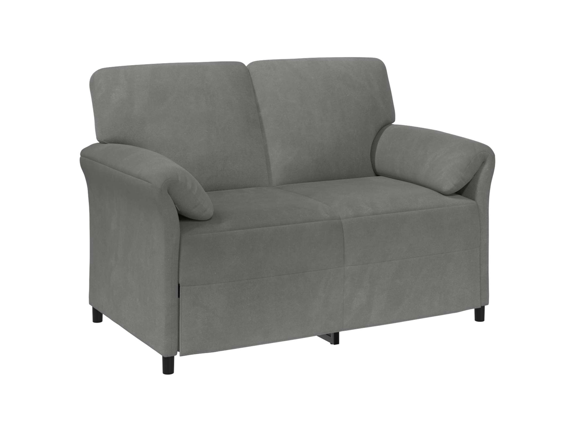 Sofá para 2 Pessoas Cinzento escuro 138 X 83 X 95 Cm Veludo SYFAX