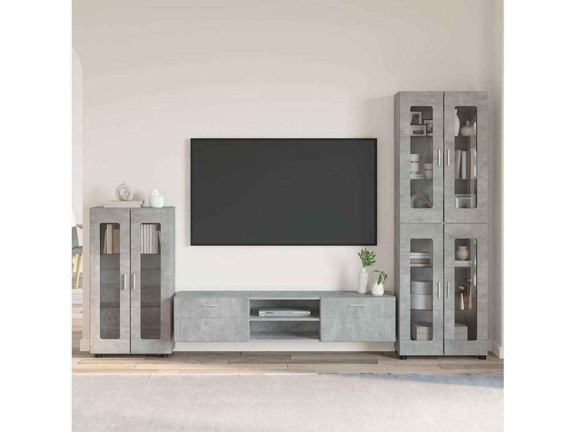 Vidaxl Conjunto De Móvel De Tv Florin 3 Unid. Cinzento