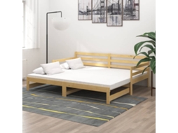Vidaxl Sofá-cama De Puxar 2x(90x200) Cm Pinho Maciço