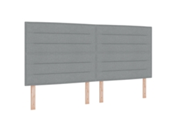 Conjunto 1 Cama Box Vidaxl Cinzento-claro Tecido (200 X 200 Cm)
