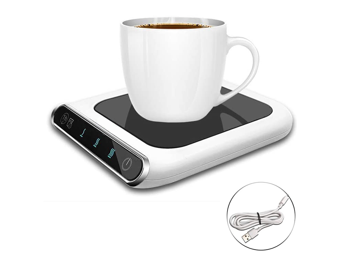 Aquecedor de canecas de mesa Slowmoose de 25 W com desligamento automático, comporta três xícaras de café.
