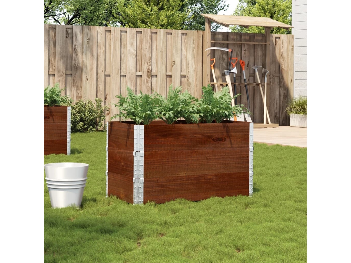 Vidaxl Vaso/floreira Para Jardim 100x50 Cm Pinho Maciço Castanho