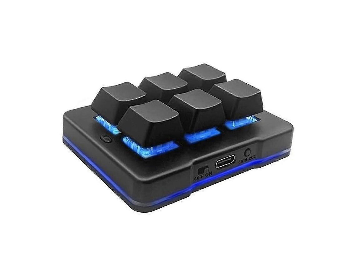 Teclado Sem Fio Para Jogos Mini Usb De 6 Teclas, Teclado Osu Programável Personalizado Com Macros Para Vídeo Ly Ebike