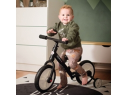 Bicicleta De Equilíbrio Preta Para Crianças De 2 A 5 Anos – Pedais E Rodinhas Inclusos, Assento Ajustável