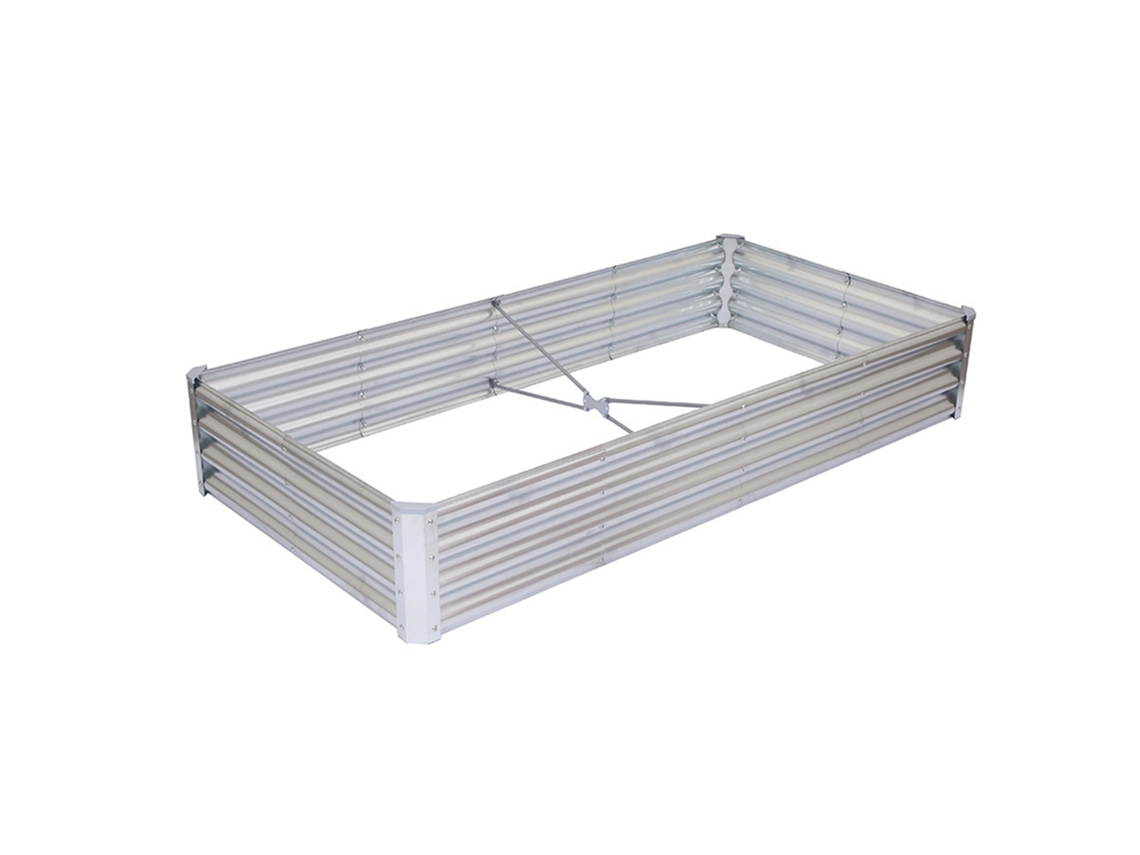 Cama Elevada De Jardim De Metal Retangular Para Plantio De Legumes E Frutas