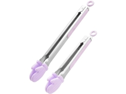 Conjunto De 2 Pinças Silicone Antiderrapantes Zbdp Para Cozinha, Churrasco, Saladas E Grelhados