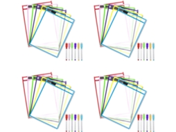 Pastas Reutilizáveis para Quadro Branco, Pacote com 24 SFUSHOS