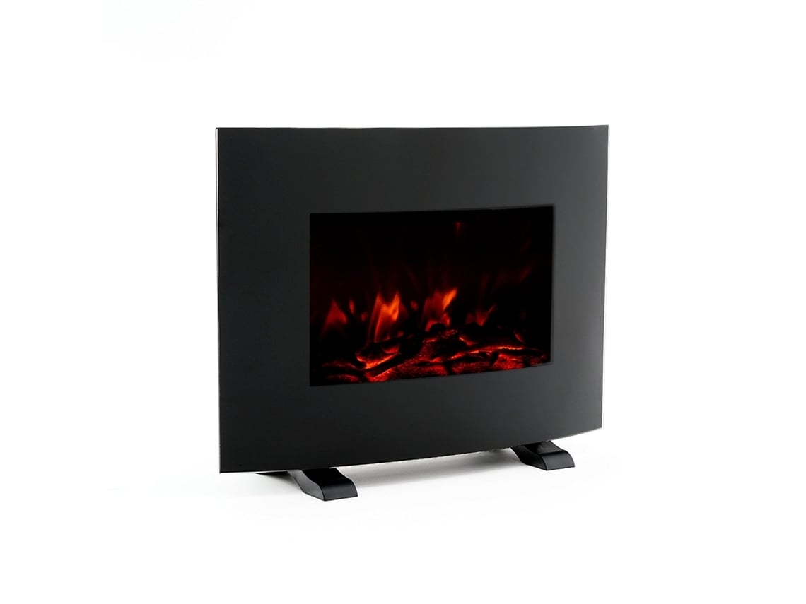 Lareira Elétrica KEKAI de Parede 55 x 22 x 43cm - Preto 2000 W (Outlet Caixa Aberta)