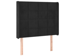 Headboard, Headboards Vidaxl Preto Veludo (93 X 16 X 118/128 Cm)