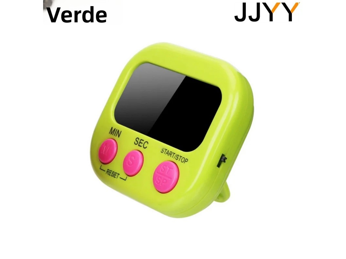 (verde) Temporizador De Cozinha Digital Lcd, Cozimento Magnético, Contagem Regressiva Em Tela Grande.