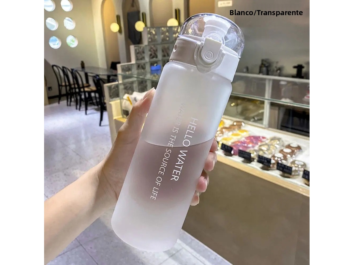 (versão Branca 1) Garrafa De Água Esportiva De Viagem De Plástico Transparente De 780ml Com Tampa À Prova De Vazamentos