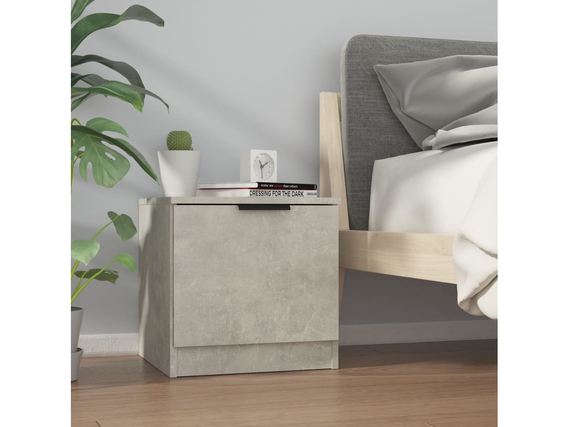 Vidaxl Mesa De Cabeceira 40x39x40 Cm Cinzento Cimento
