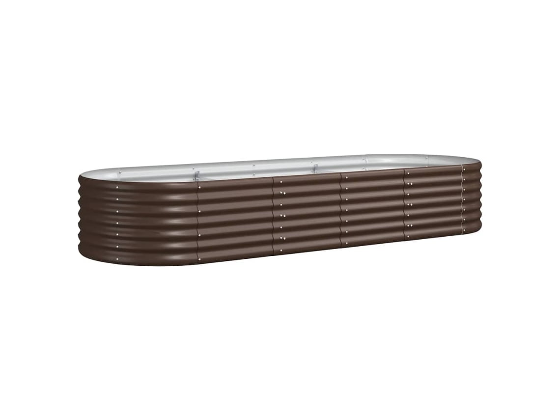 Vaso de jardim VIDAXL Marrom Aço (224x80x36cm)