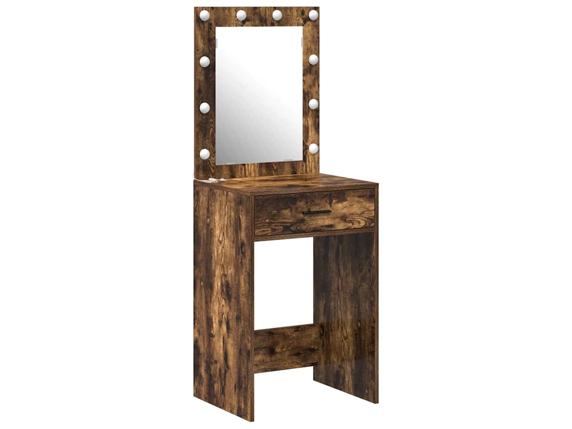 Mesa de Maquiagem com Gaveta Carvalho Fumado com 50x41x135 cm MAISON EXCLUSIVE