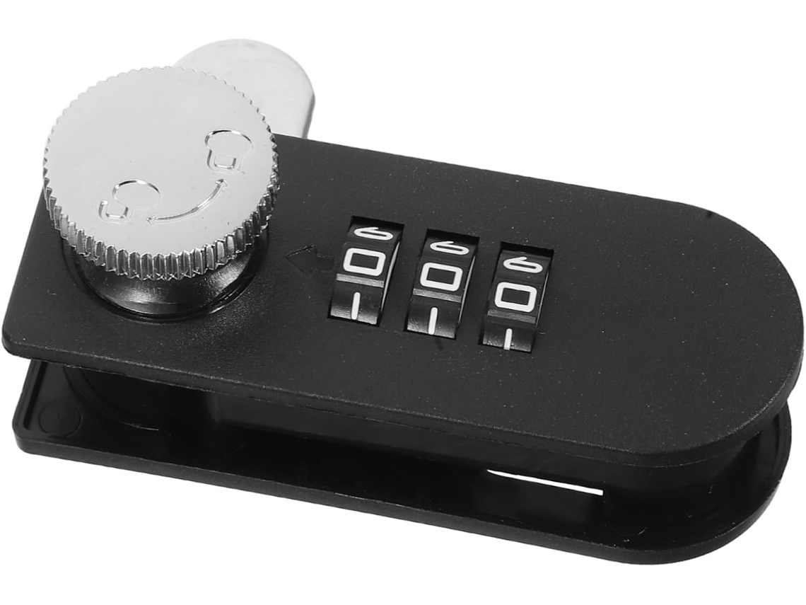 Fechadura Digital Preta Com Combinação E Senha Para Gavetas Armários,