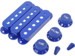 Conjunto De Capas Para Captadores De Guitarra, Proteção Profissional E Encaixe Perfeito Na Cor Azul, Kit Com 8 Peças