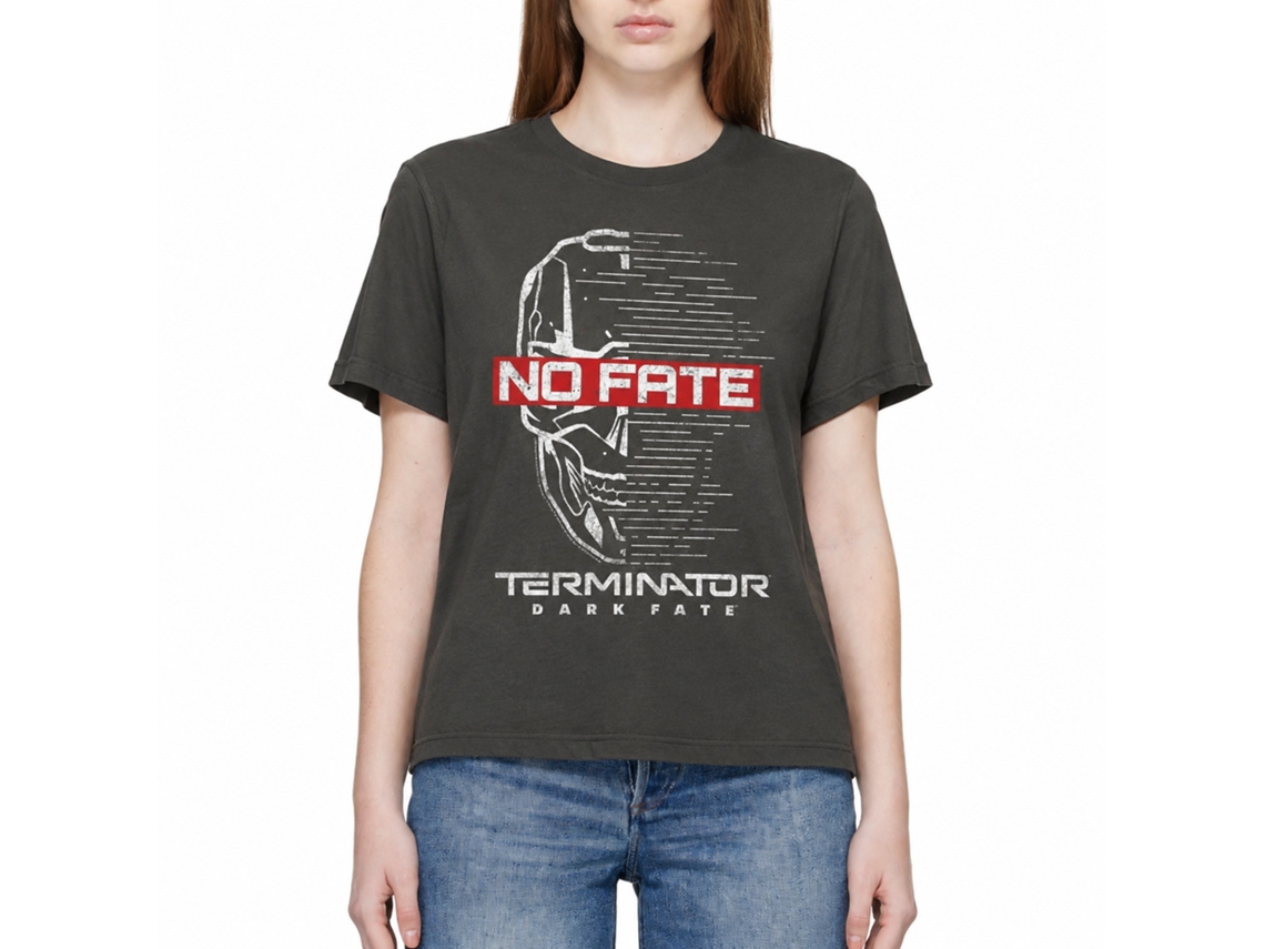 Rockinstone Terminator Dark Fate No Fate Solid Smoke Adult T-shirt Size:xxl