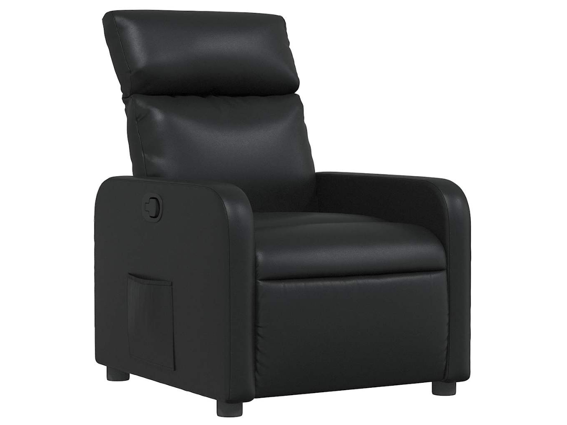 Recliner Chair, Recliner Chairs Vidaxl Preto Couro Artificial