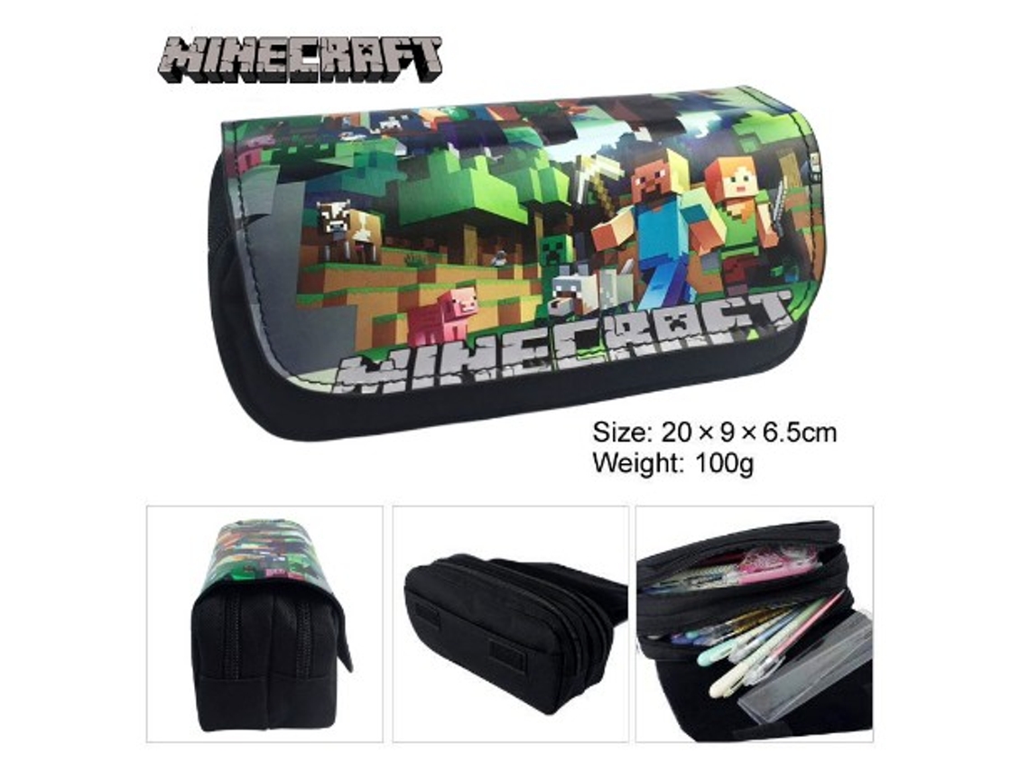 Estojo Infantil Minecraft Em Duas Camadas Estojo K Slowmoose