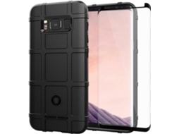 Capa Proteção Antichoque Para Samsung Galaxy S8 Hongwe. Vidro Temperado Verde